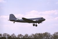 F-GIDK - In flight while landing at Paris-Le Bourget Airport (Salon des Avions de Légende, 1996). - by J-F GUEGUIN