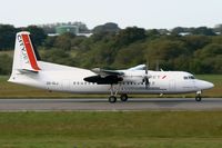 OO-VLJ @ LFRB - Fokker 50, Take off Rwy 07R, Brest-Guipavas Airport (LFRB-BES) - by Yves-Q