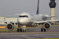 D-AIZY @ EGCC - Lufthansa A320 Rolling on to 23L Manchester EGCC