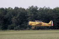 F-AZCV @ LFFQ - Taking off at La Ferté-Alais, 2004 airshow, in Armée de l'Air (French Air Force) EALA 7/72 colour scheme (1959). - by J-F GUEGUIN