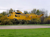 ZE368 - Sea King HAR.3 of 202 Squadron at RAF Boulmer departing from the Cumberland Infirmary in November 2013. - by Peter Nicholson