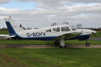 G-BOYV @ EGBR - Piper PA-28R-201T at The Real Aeroplane Club's Early Bird Fly-In, Breighton Airfield, April 2014. - by Malcolm Clarke