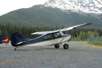 N2527B @ AQY - Aeronca 7CCM at ramp of Girdwood AK - by Jack Poelstra