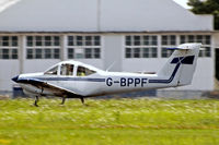 G-BPPF @ EGBP - Piper PA-38-112 Tomahawk [38-79A0578] Kemble~G 10/08/2012 - by Ray Barber