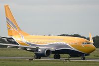 F-GZTD @ LFRB - Boeing 737-73V, Taxiing to holding point rwy 25L, Brest-Guipavas Regional Airport (LFRB-BES) - by Yves-Q