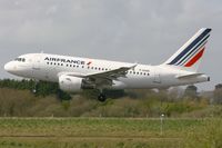 F-GUGK @ LFRB - Airbus A318-111, On final rwy 25L, Brest-Guipavas Airport (LFRB-BES) - by Yves-Q