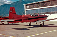 A-912 @ LSZL - Pilatus PC-7 [320] (Swiss Air Force) Locarno~HB 27/09/1984. Taken from a slide. - by Ray Barber