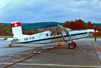 HB-FIM @ LSZH - Pilatus PC-6/B1-H2 Turbo Porter [741] Zurich~HB 26/09/1984 - by Ray Barber