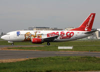 TC-TJB @ LFBO - Taxiing holding point rwy 32R for departure - Kids & Co c/s (left side) - by Shunn311