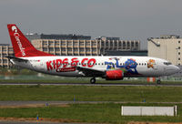 TC-TJB @ LFBO - Taxiing holding point rwy 32R for departure - Kids & Co c/s (right side) - by Shunn311