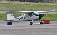 G-BRUN @ EGFH - Visiting Cessna 120. Formerly G-BRDH, N72127 and NC72127. - by Roger Winser