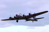 N17TE @ EGSU - Boeing B-17G Flying Fortress (Euroworld) [8693] Duxford~G 28/06/1975. Taken from a slide. - by Ray Barber