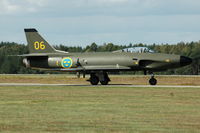 32606 @ ESDF - Saab J32D Lansen of the Swedish Air Force taxying from the runway after an air display at Ronneby Air Base, Sweden - by Henk van Capelle