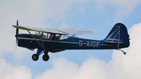 G-AIGF @ EGTH - 41. G-AIGF departing Shuttleworth (Old Warden) Aerodrome. - by Eric.Fishwick