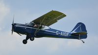 G-AIGF @ EGTH - 43. G-AIGF departing Shuttleworth (Old Warden) Aerodrome. - by Eric.Fishwick