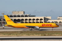 D-ALEF @ LMML - B757 D-ALEF of DHL taxing out for departure from Malta. - by Raymond Zammit