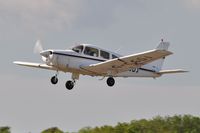 G-CGDJ @ EGFH - Visiting Piper Warrior II departing Runway 22. - by Roger Winser