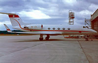 HB-ITN @ LFSB - Gulfstream G3 [367] Basel/Mulhouse~HB 24/09/1984. From a slide. - by Ray Barber