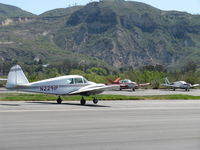 N2291P @ SZP - 1957 Piper PA-23 APACHE, two Lycoming O-320s 150 Hp each, landing roll Rwy 22 - by Doug Robertson