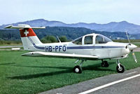 HB-PFO @ LSPV - Piper PA-38-112 Tomahawk [38-80A0110] Wangen/Lachen~HB 28/09/1984. From a slide. - by Ray Barber