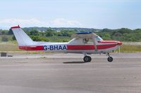 G-BHAA @ EGFH - Visiting Cessna 152. Previously registered N49809. - by Roger Winser