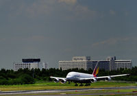 HL7625 @ RJAA - 1st Asiana A380 International Flight, about to land at Narita - by JPC