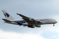 9M-MNB @ EGLL - Airbus A380-841 [081] (Malaysia Airlines) Home~G 25/05/2013. On approach 27L. - by Ray Barber