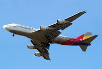 HL7423 @ EGLL - Boeing 747-48EM [25782] (Asiana Airlines) Home~G 30/06/2013. On approach 27R. - by Ray Barber