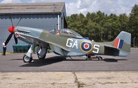 N167F @ EGHH - Just repainted to RAF colours as KH774 GA-S of 112 (Shark) Squadron as of 1945
Reported soon to be G-SHWM - by John Coates