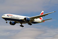 G-VIIL @ EGLL - Boeing 777-236ER [27493] (British Airways) Heathrow~G 31/08/2006. On finals 27L. - by Ray Barber