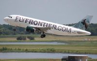N954FR @ DTW - Mickey the Moose A319 Frontier - by Florida Metal