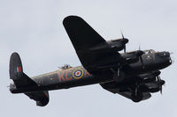 PA474 @ EGVA - RIAT 2014, Lancaster B1, Battle of Britain Memorial Flight, seen overflying the Domestic Site at RAF Fairford. - by Derek Flewin