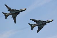 9616 - Riat 2014, SU-22M, NATO Code-Name, FITTER, seen leading 3612, runway 09 at EGVA.