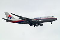 9M-MPB @ EGLL - Boeing 747-4H6 [25699] (Malaysia Airlines) Home~G 06/06/2011. On approach 27L. - by Ray Barber