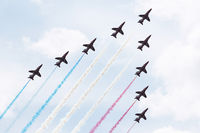 XX219 @ EGVA - RIAT 2014, Hawk T.1A, flown by, Team leader, Sqn Ldr Jim Turner, Red1.