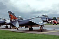 XZ458 @ EGUN - XZ458   BAe Systems Sea Harrier FRS.1 [41H-912012] (Royal Navy) RAF Mildenhall~G 23/05/1981.From a slide. - by Ray Barber