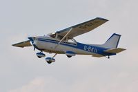 G-BKII @ EGFH - Visiting Reims/Cessna Skyhawk II departing Runway 22. - by Roger Winser