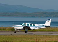 G-FOZZ @ EGEO - Heading down Runway 01 at Oban for take-off. - by Jonathan Allen