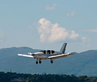 G-TYNE @ EGEO - About to land on Runway 19, Oban Airport. - by Jonathan Allen