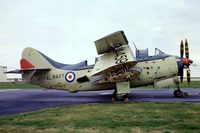 XA459 @ EGDR - Fairey Gannet ECM.6 [F.9312] (Royal Navy) RNAS Culdrose~G 16/09/1976. From a slide. - by Ray Barber
