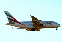 A6-EDX @ EGLL - Airbus A380-861 [105] (Emirates Airlines) Home~G 18/11/2012. On approach 27L. - by Ray Barber