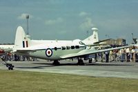 VP981 @ EGCN - De Havilland DH.104 Devon C.2 (Royal Air Force) RAF Finningley~G 30/07/1977. From a slide. - by Ray Barber