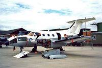77 @ EGDY - Embraer EMB-121A Xingu [121-077] (French Navy) RNAS Yeovilton~G 15/07/1995 - by Ray Barber