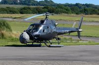 G-VGMG @ EGFH - Visiting Ecureuil operated by Lomax Helicopters fitted for aerial filming and photography. - by Roger Winser