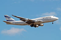 4X-ELE @ EGLL - Boeing 747-412 [26551] (El Al Israel Airlines) Home~G 06/07/2014. On approach 27L. - by Ray Barber