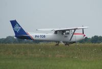 PH-TGB @ EHGG - Doing the run-up checks for departing runway 05. - by Jorrit de Bruin