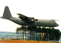 XV214 @ EGQL - Scanned from print, Herc XV214 landing RWY 27 at RAF Leuchars, EGQL August 1997 - by Clive Pattle