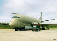 XV232 @ EGQK - Scanned from print - Nimrod MR.2 XV232 on ramp at RAF Kinloss Feb '96 - by Clive Pattle