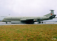 XV245 @ EGQK - Scanned from print - Nimrod MR.2 XV245 in double  Special Anniversary Marks at RAF Kinloss in Feb '96, 25 years of Nimrod Ops and 80 years at Kinloss - by Clive Pattle