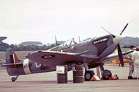 G-AWII @ EGSU - Supermarine Spitfire LF.Vc [WASP/20/223] Duxford~G 28/06/1975. From a slide. - by Ray Barber